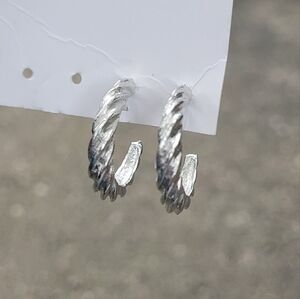 2 for $14! Silver Hoop Earrings NWOT